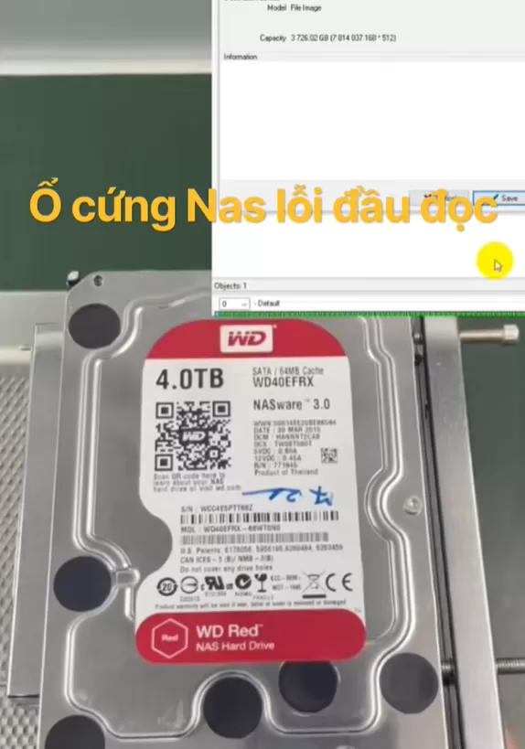 CASE THỰC TẾ: KHÔI PHỤC DỮ LIỆU NAS WESTERN 4TB LỖI ĐẦU ĐỌC