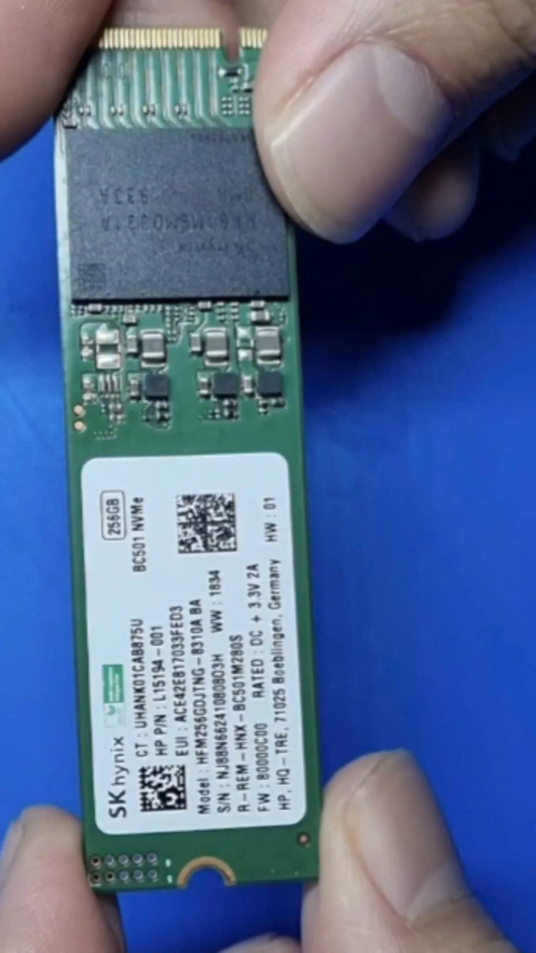 Khôi phục dữ liệu ổ cứng SSD SK hynix 256GB, chip NAND tốc độ đọc rất chậm